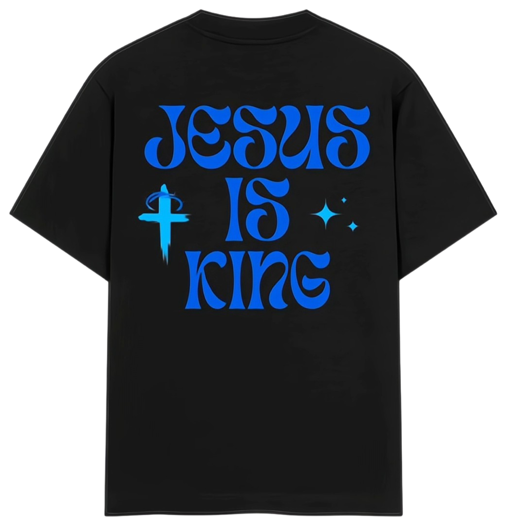 JESUS IS KING Tee Black