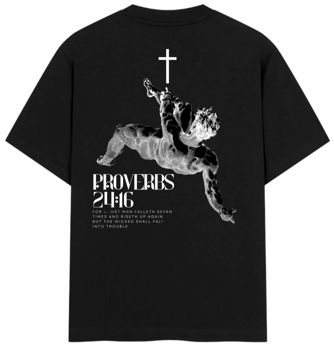 FALLEN MAN Tee Black - WalkWithFaith